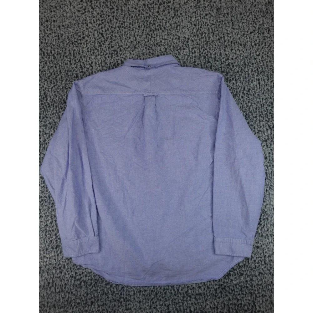 Nike Oxford Button Down Shirt Mens Large‎ Blue Long Sleeve Swoosh Logo